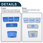 Set of 1 Gear Shift Handbrake Panel Button Switch Cover for Toyota Camry (2018–2022) Blue