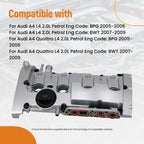 Engine Valve Cover w/ Gasket Set for Audi A4 Quattro 2.0L BPG BWT (2005–2009)