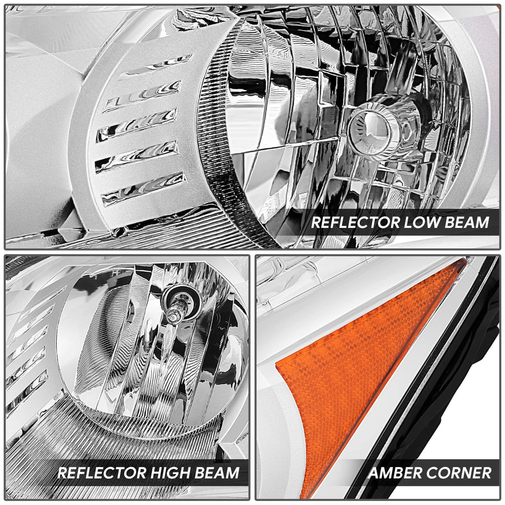 Left Side Chrome Housing Headlight Lamp for Chevy Traverse (2009–2012)