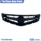 Front Bumper Grille Gloss Black for Acura TSX (2006-2008)