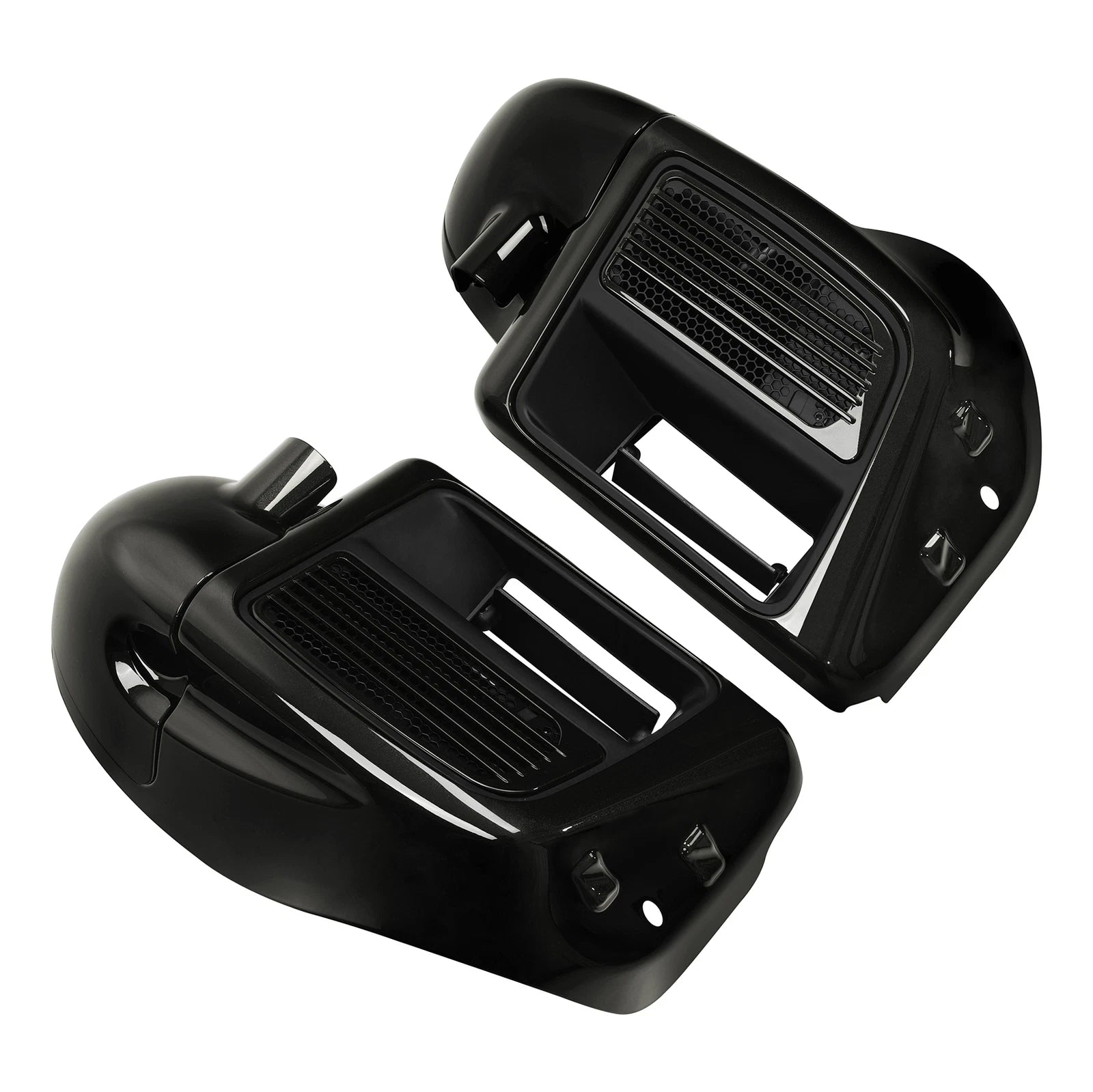 Lower Vented Leg Fairings for Harley Road Glide King (2014–2025) Black Quartz
