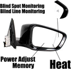2X Side View Mirror for BMW 320i 330i 330e (2019–2023) w/Blind Spot Heated