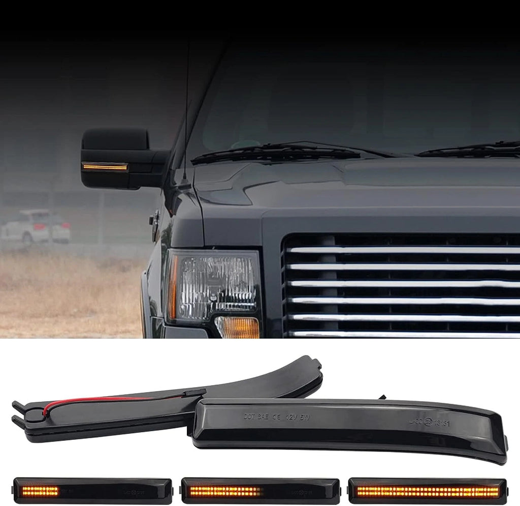 Sequential LED Side Mirror Turn Signal Light for Ford F-150 (2009–2014)