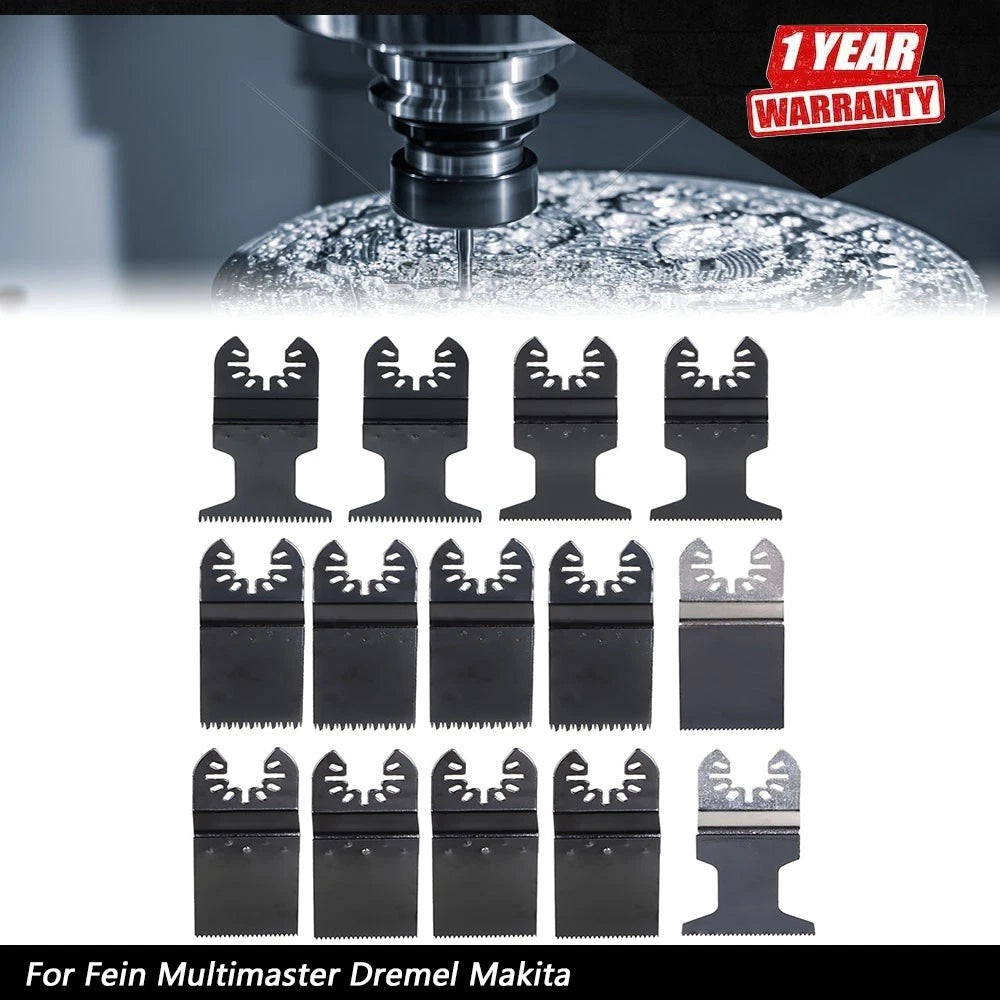 Set of 14 Oscillating Multi Tool Saw Blades for Various Models