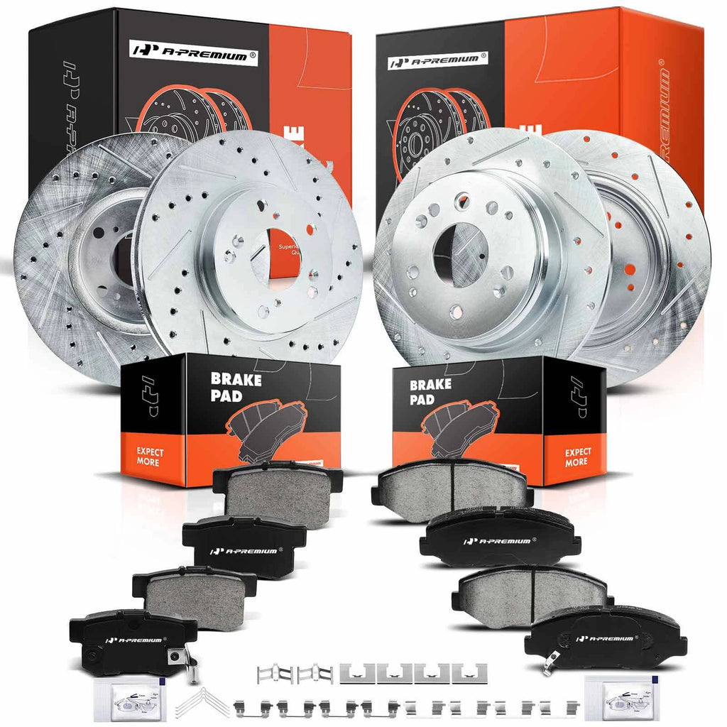 Drilled Brake Rotors & Ceramic Pads for Honda Element (2003–2011)