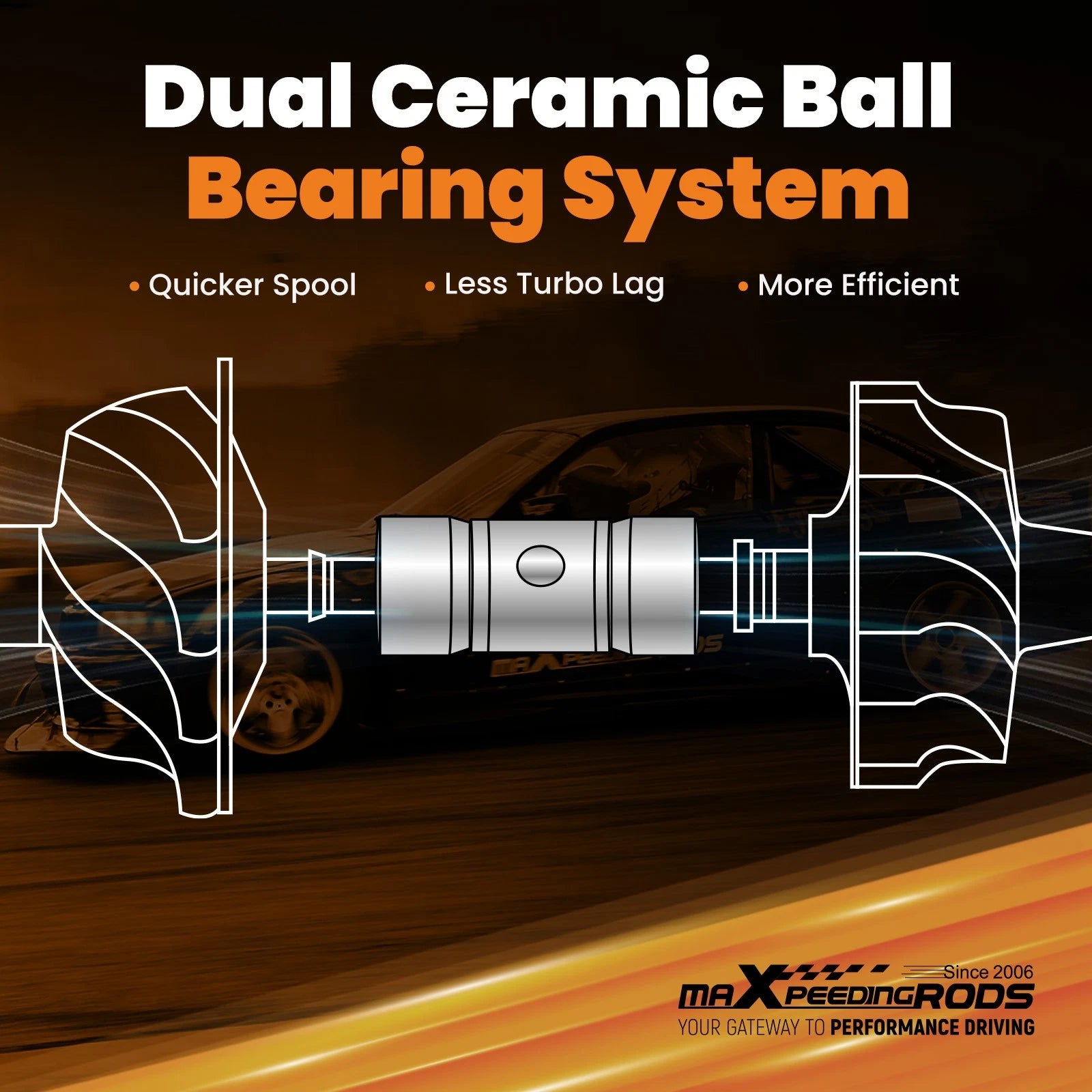 Billet Turbo Dual Ceramic Ball Bearing for 2.0L-5.5L Engine (YYYY–YYYY)