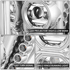 Chrome Housing Amber Corner Projector Headlights for Ford F-250 Super Duty (2011–2016)