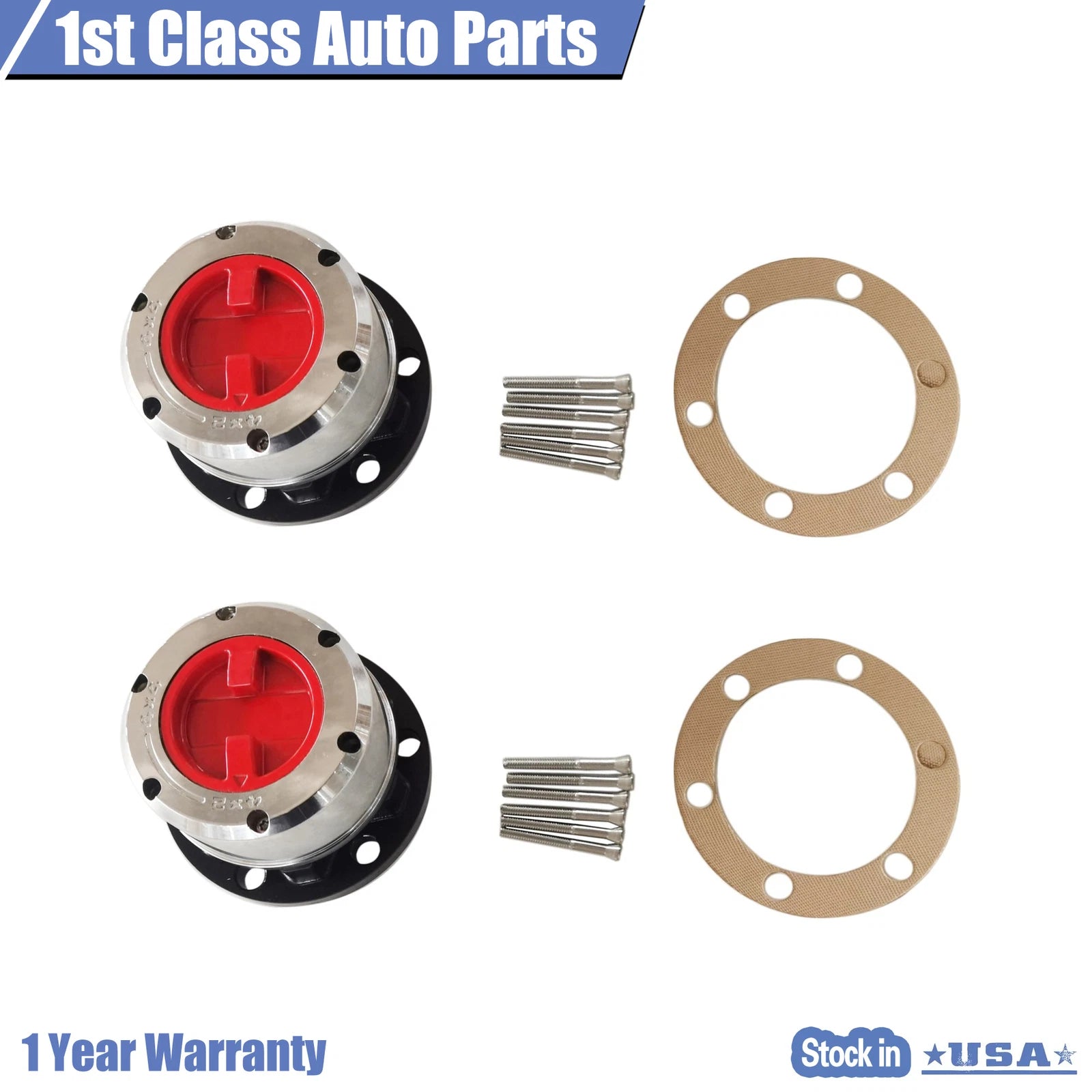 2PC Locking Hubs for International Harvester Jeep CJ (1971–1980) 27 Splines