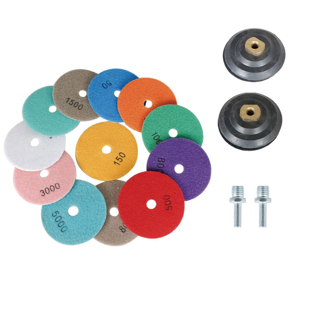 14 Pack Diamond Polishing Pads for Universal Use (4 Inch)