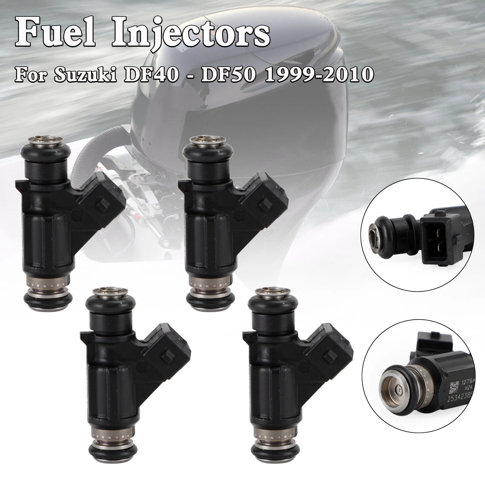 4X Fuel Injector for Mercury Marine EFI 30-60 HP (1990–2023) 25342385