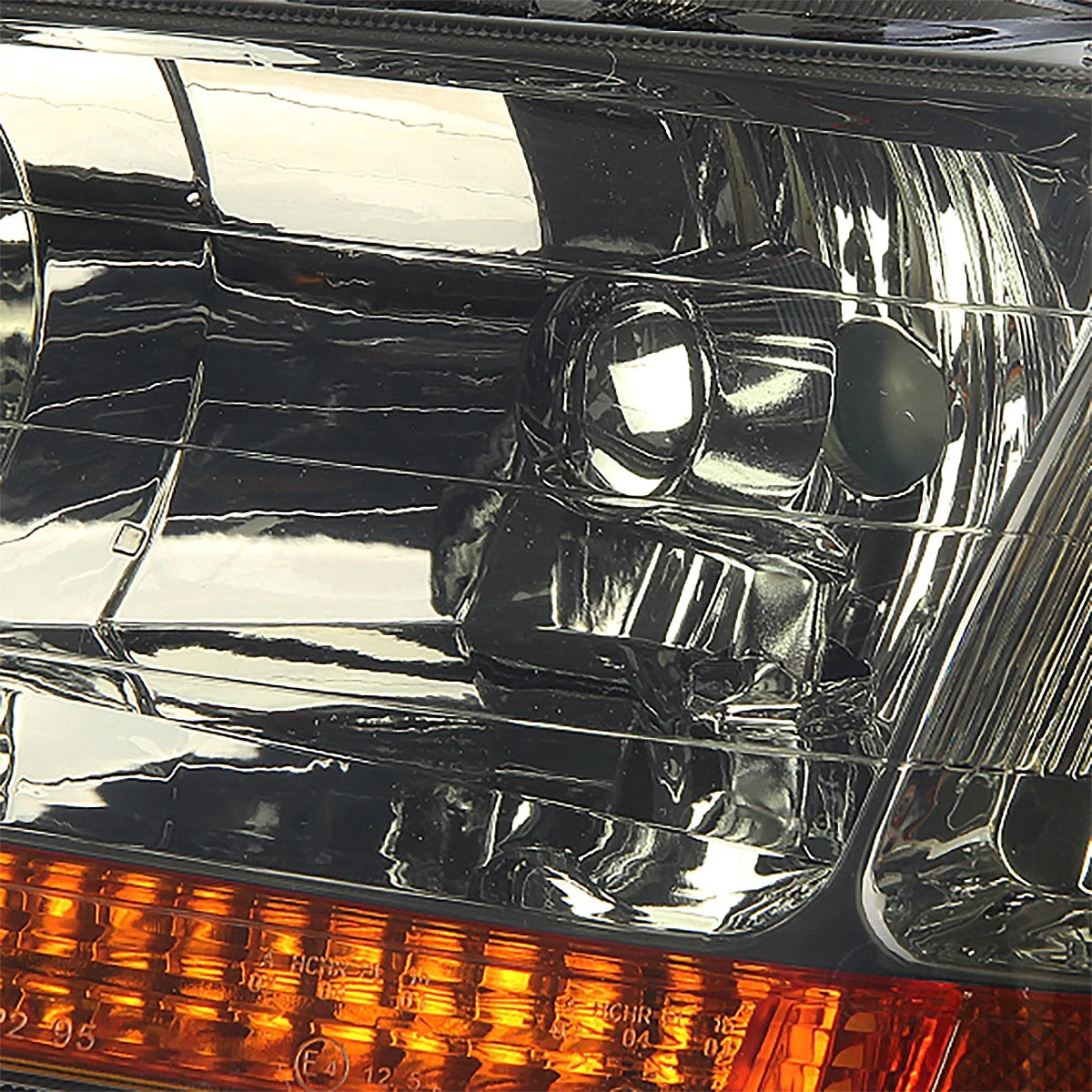 Pair of Smoked/Amber Signal Headlights for Honda Civic (1998–2002)