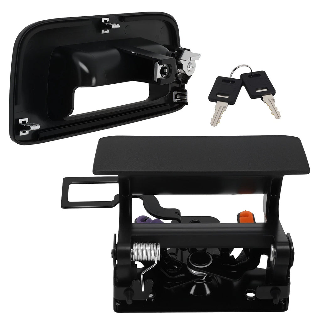 Rear Tailgate Handle Bezel for Chevrolet Silverado (2007–2014) Black Lock Key