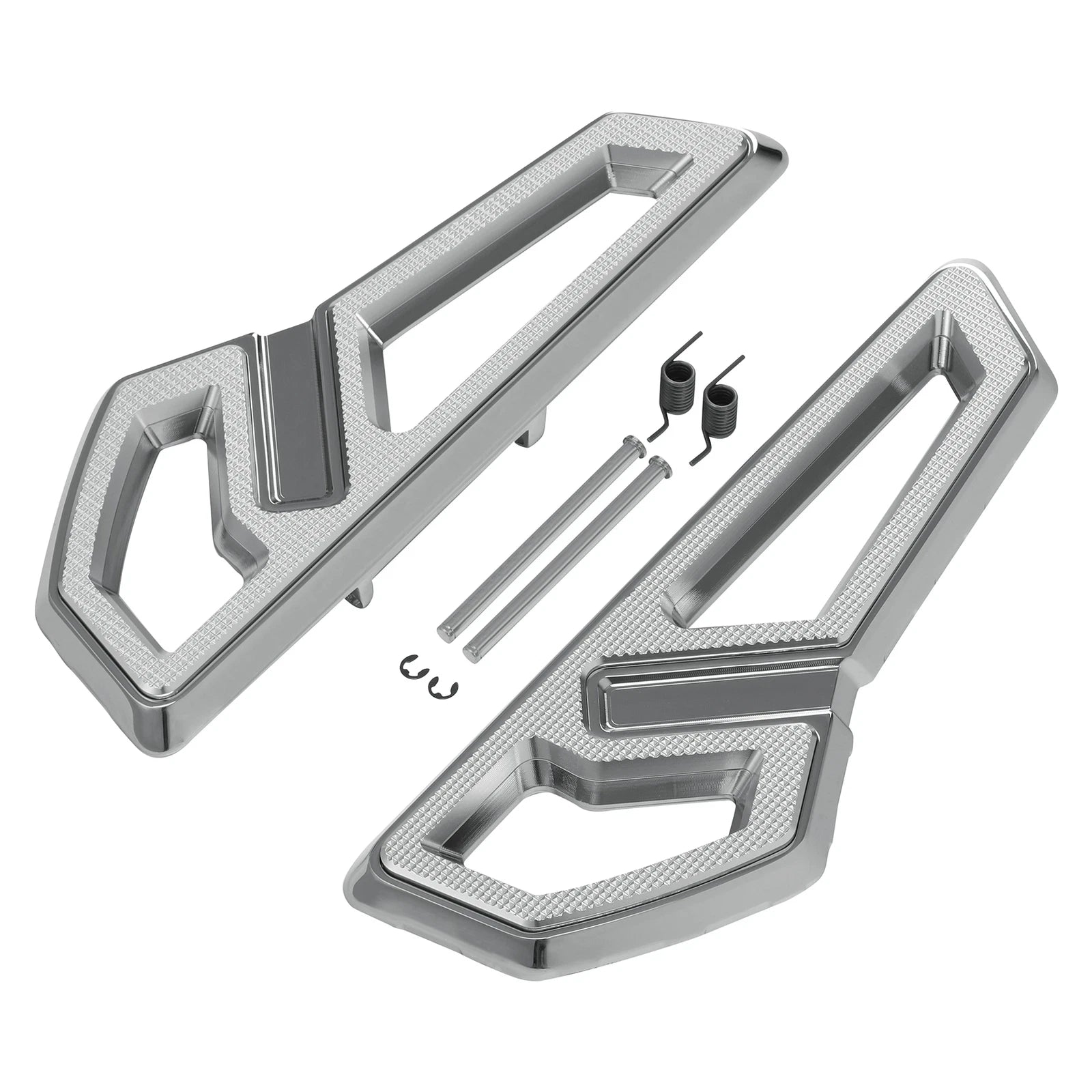 Chrome Driver Footboards for Harley Softail Slim Fat Boy (2018–2024)