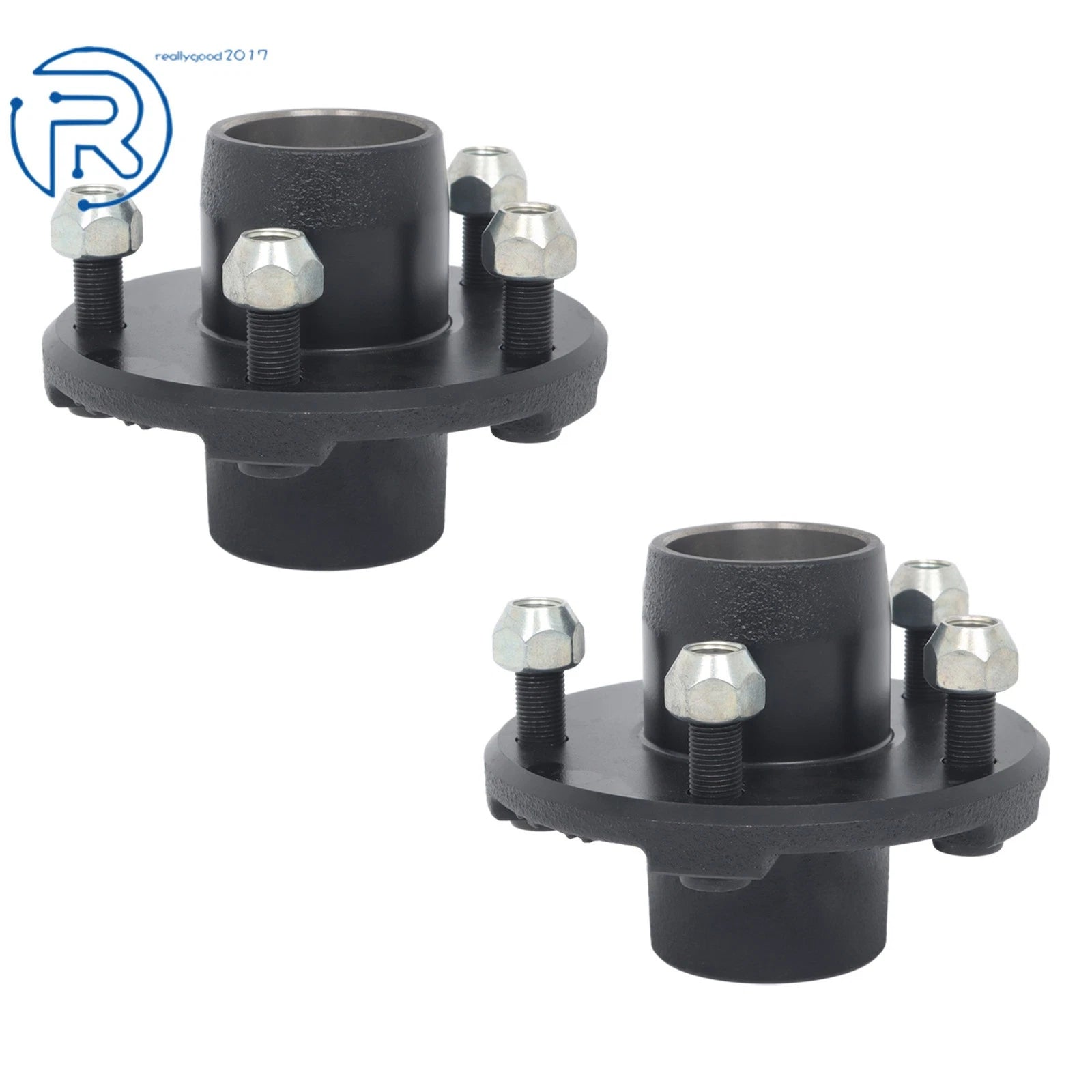 Pair Trailer Hub Bearings Assembly for 5 Lug Axles (Round 1-1/16")