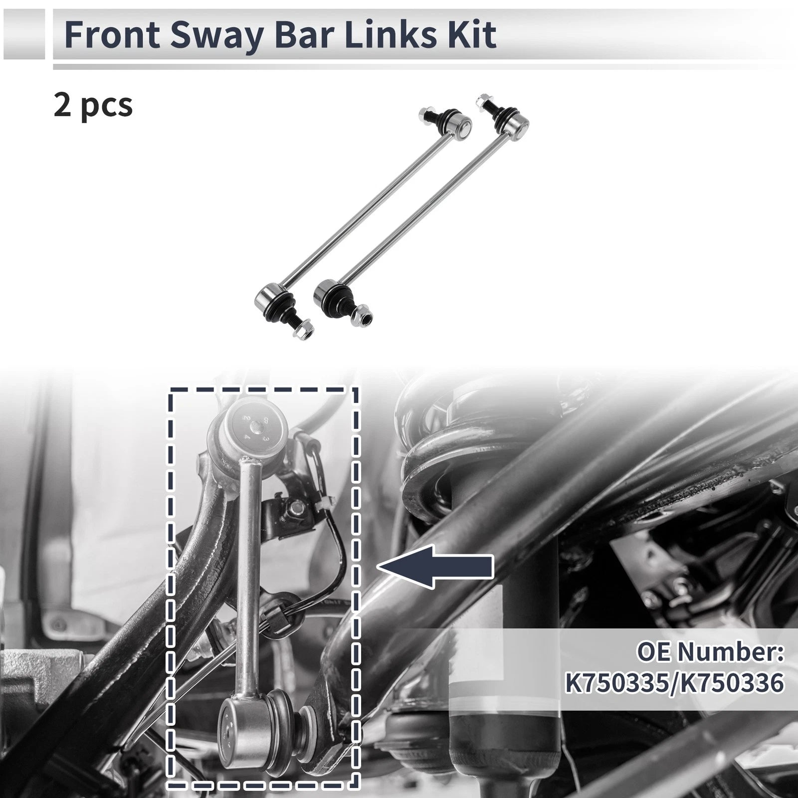 Front Stabilizer Bar Links for Mercedes-Benz C230 (No.K750335/No.K750336)
