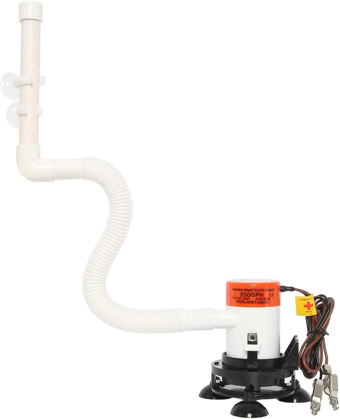 12V 350 GPH Livewell Aeration Pump for Boats (Adjustable Spray Head)