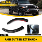 Water Rain Gutter Extension for Jeep Wrangler (2018–2021)