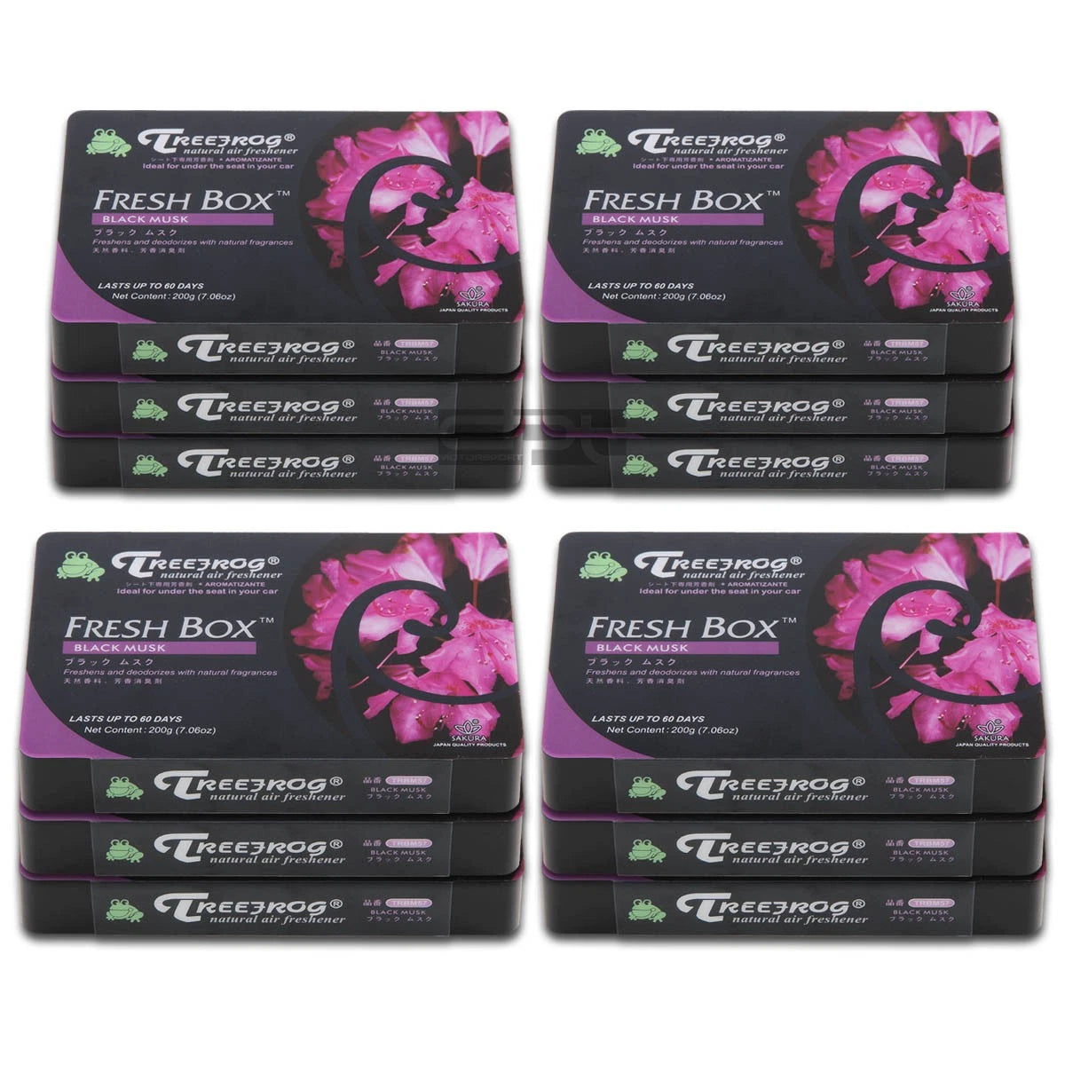 X12 Black Musk Scent Air Freshener for Car/Auto (200g Box)