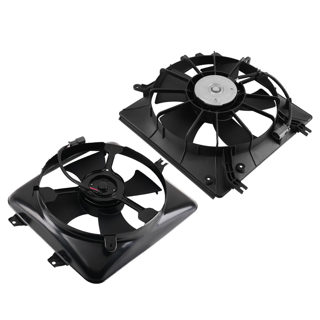Pair Radiator & AC Condenser Cooling Fan for Acura TL (2004–2008) 19030RDAA02 14508423