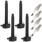 Set of 4 Ignition Coils & Spark Plugs for Jeep Compass, Fiat 500X