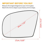 Heated Mirror Glass for Mercedes-Benz GL320 2007-2008 with Backing Plate