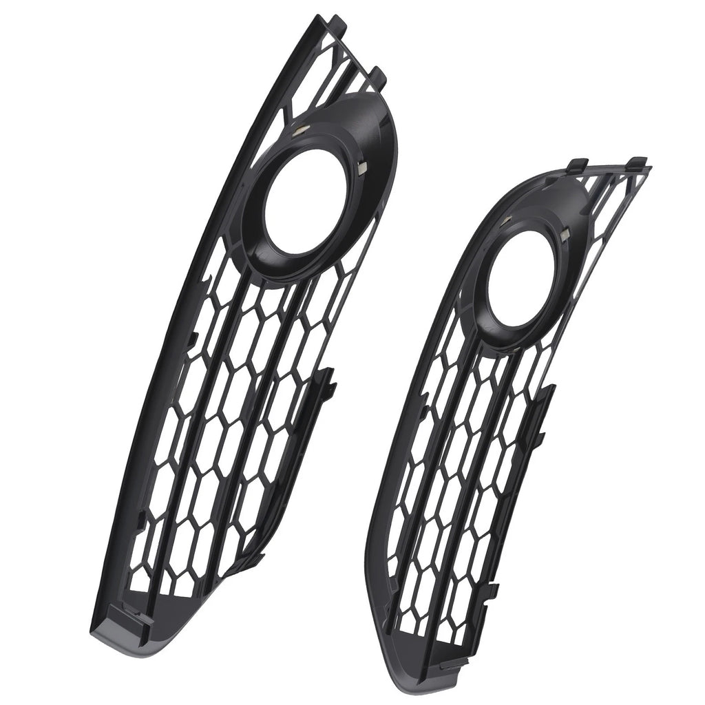 Fog Grille Cover Set for Audi A4 B8 Allroad (2010–2015) Plastic Black