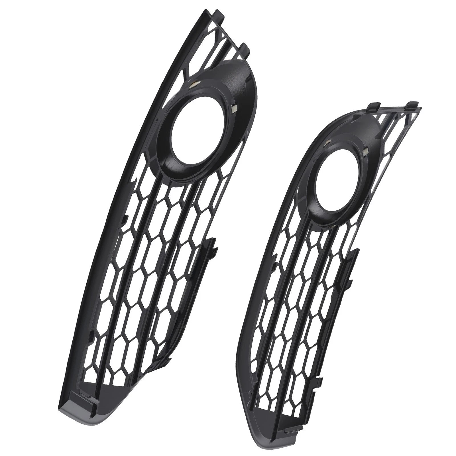 Fog Grille Cover Set for Audi A4 B8 Allroad (2010–2015) Plastic Black