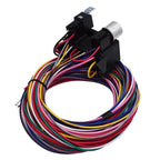 12 Circuit Universal Wire Harness for Street Hot Rat Muscle Car (14 Fuse, 12V)