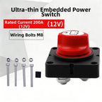 200A 12V Battery Disconnect Switch for Marine RV Boat