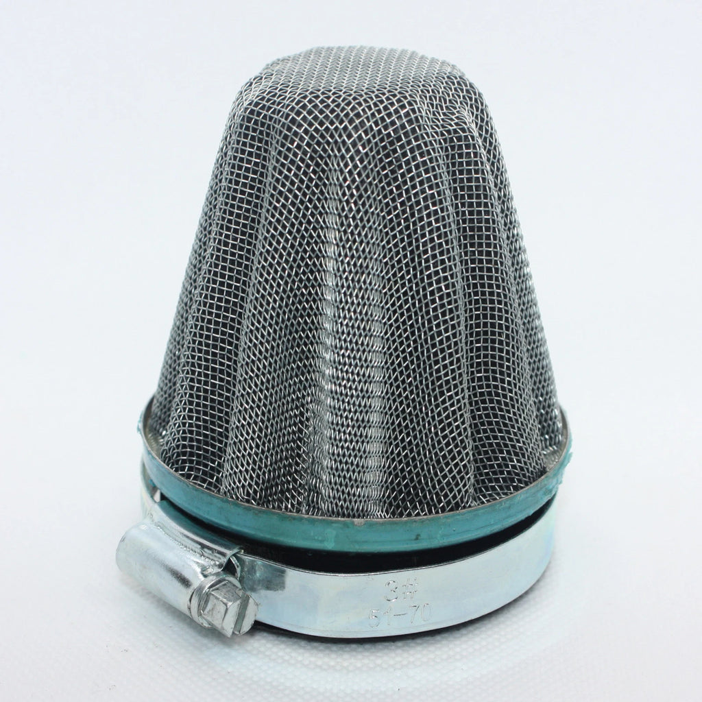 58mm Steel Chrome Pod Air Filter for PIT Trail Quad ATV Dune Buggy