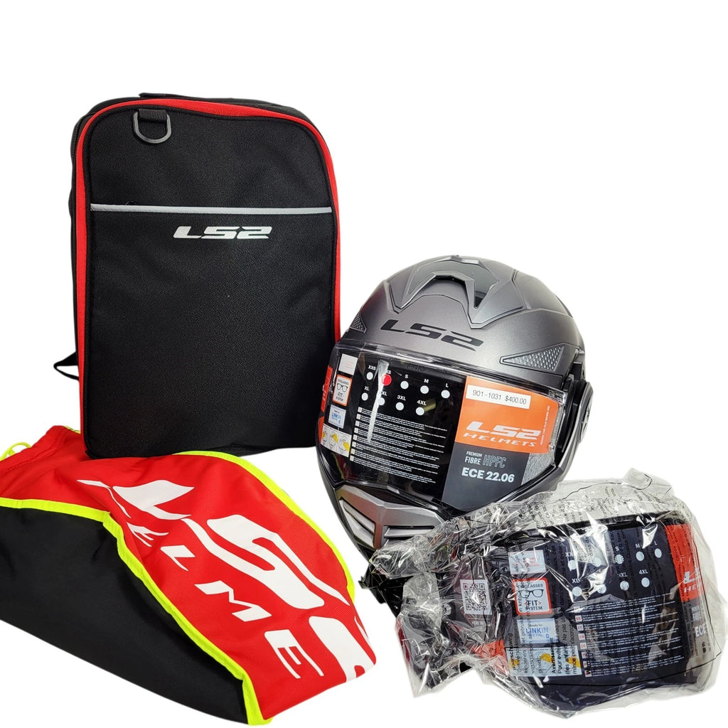 FF901 Advant X Motorcycle Helmet for LS2 (Size XS, Matte Titanium) 901-1031