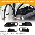 Interior Door Handle Bowl Cover Trim for Toyota Land Cruiser 250 (2024–2025) Black