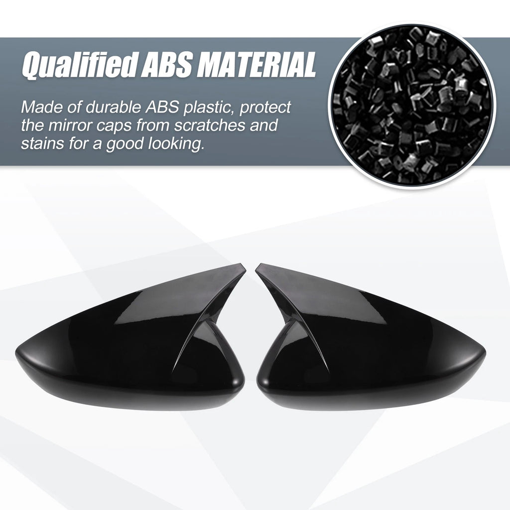 1 Pair Rearview Mirror Cover Overlay Gloss Black for Mazda 3 (2020–2022)