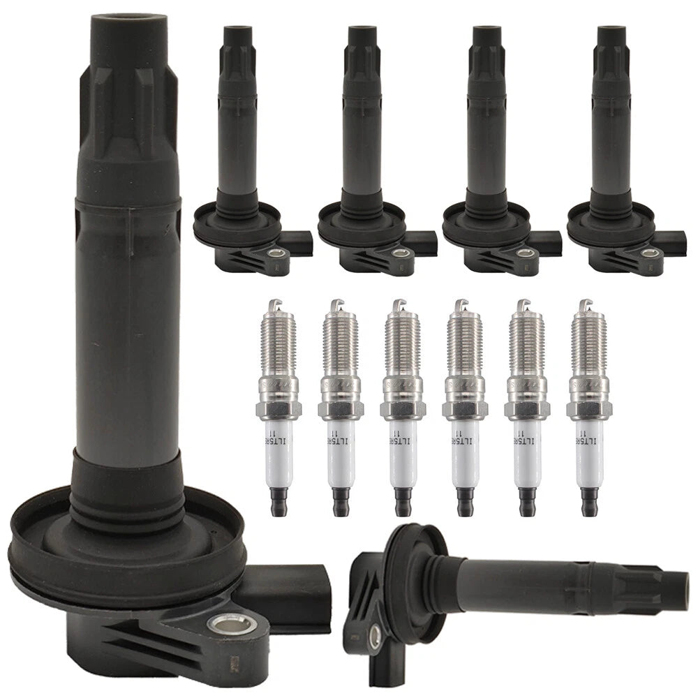 6X Ignition Coils + 6X Spark Plugs for Lincoln MKS MKZ MKT MKX (2011–2016)