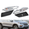 Bumper Fog Light Cover Bezel & Turn Signal Lamp Bulbs for Honda Pilot (2016–2018)