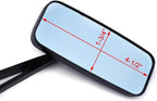 8/10mm BLACK MOTORCYCLE MIRRORS for CHOPPER CRUISER BOBBER CAFE RACER