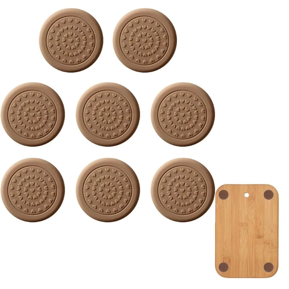 8 Pack Non Slip Silicone Stabilisers for Chopping Boards (4x4cm)