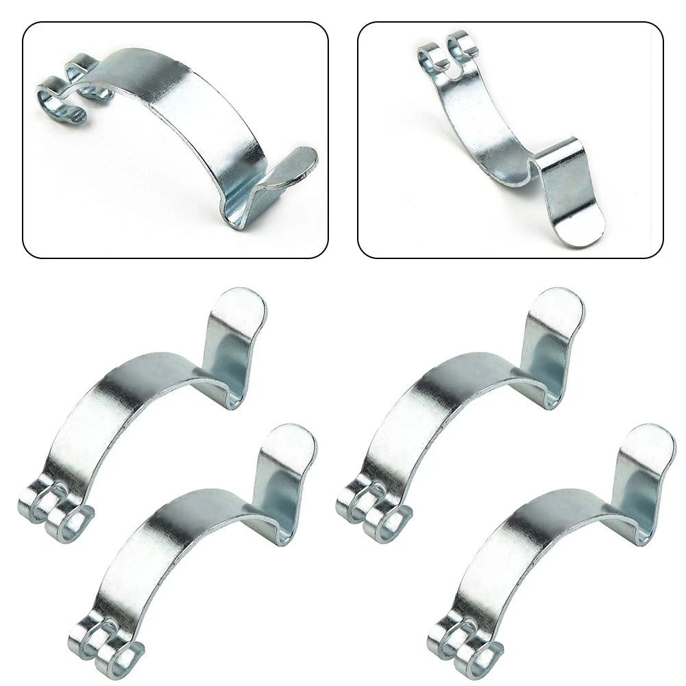 Set of 4 Air Filter Clips for Universal Use (Metal Silver)