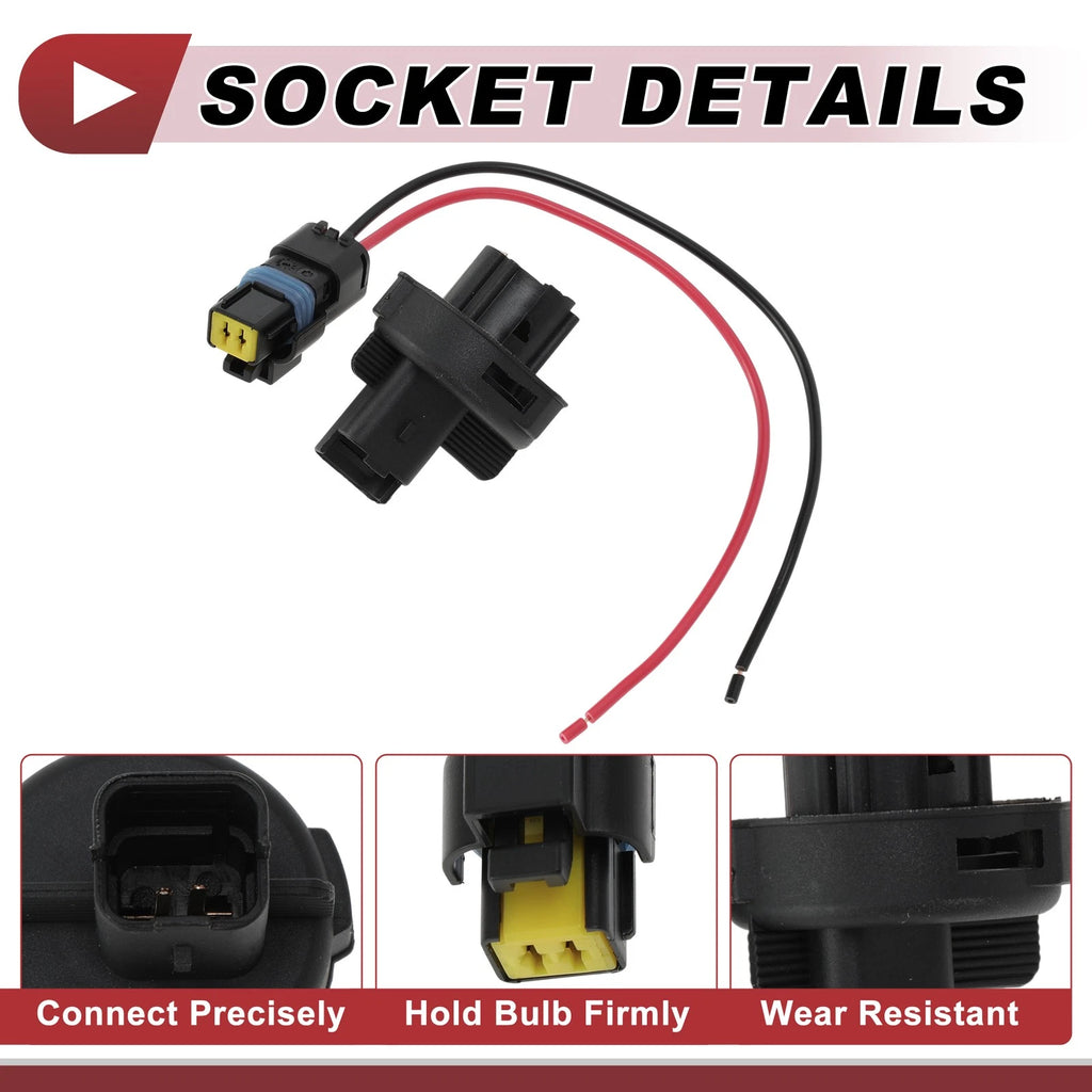 Set of 2 Rear Fog Light Socket Wiring for Ford Ecosport (2008–2012) No.1490626