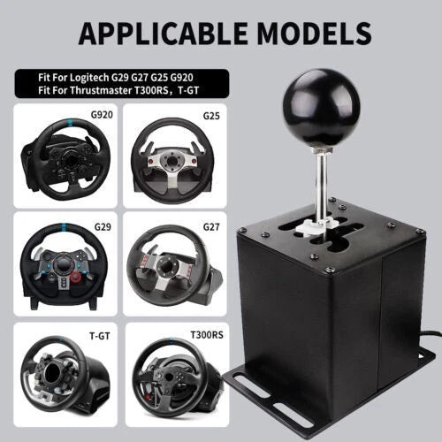 USB H Gear Shifter for Logitech G27 G29 G25 G920 T300RS/GT