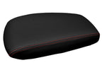 Leather Console Lid Armrest Cover for Ford Escape (2001–2004) Red Stitch