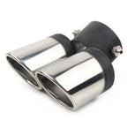 Dual Rear Exhaust Pipe Trim Tip for Universal Fit (Stainless Steel)