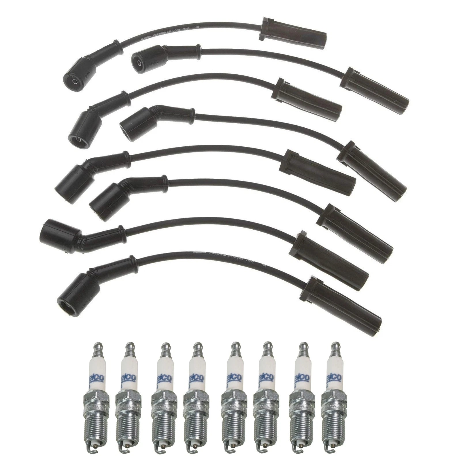 Pro Ignition Wire Set & ACDelco Rapidfire Spark Plugs for Chevrolet V8