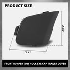 Tow Eye Hook Cover Cap for Ford Focus (2012–2014) Black