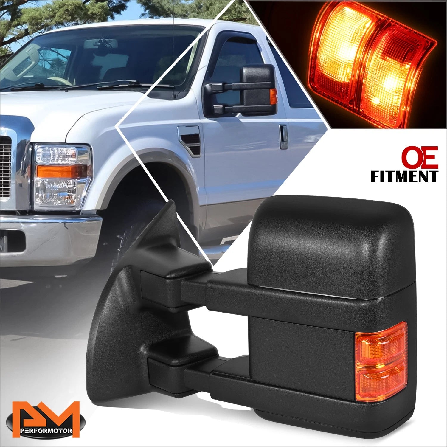 Universal Rearview Mirror with Convex Glass for Motorcycles (All Years)