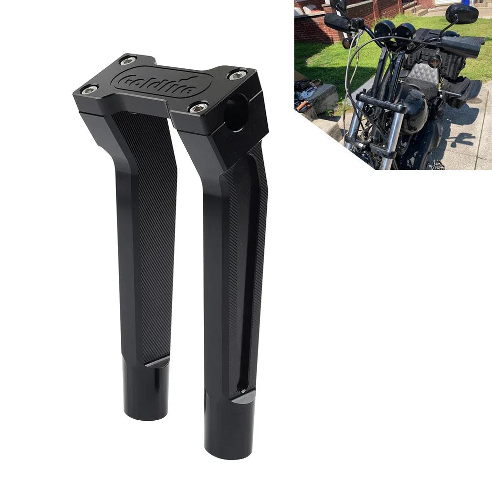 Black 10" Pullback Handlebar Risers Clamp for Harley 1" Handlebar