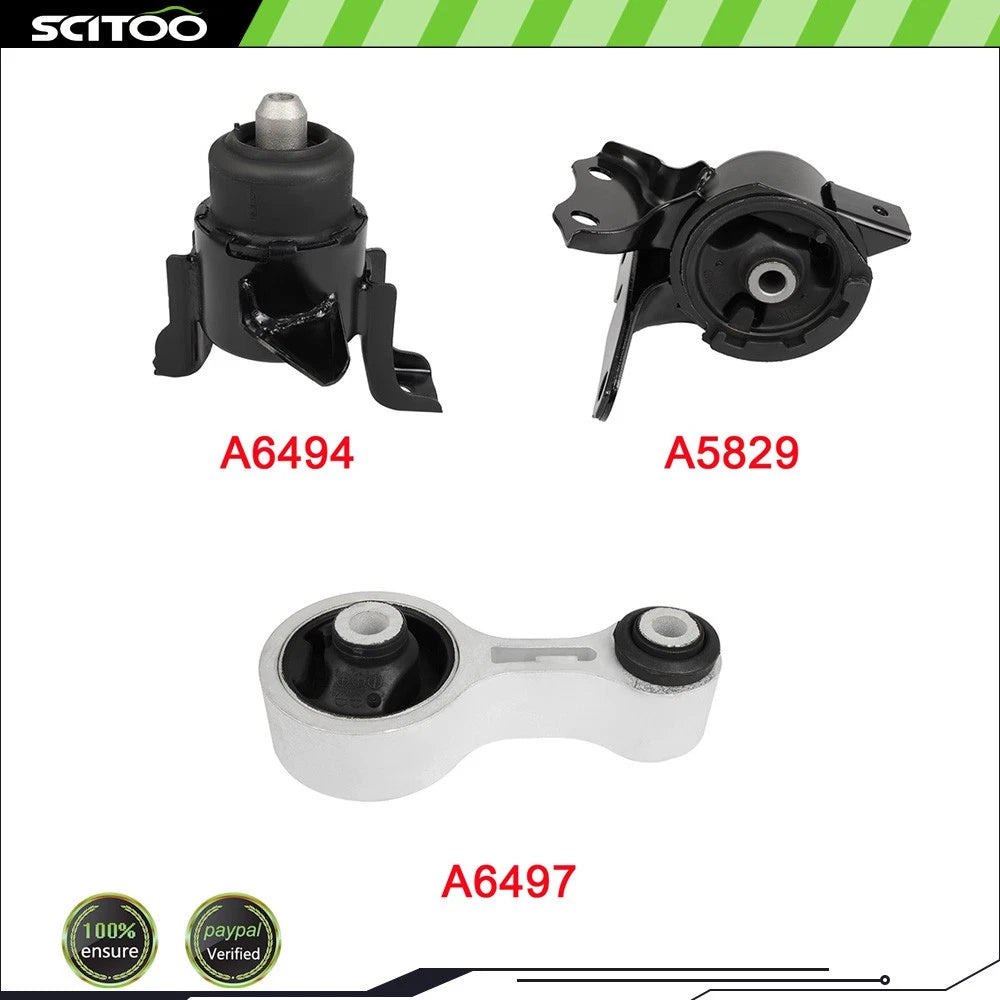 3X Engine Motor Mount for Mazda 6 (2003–2008) A6494 A6497