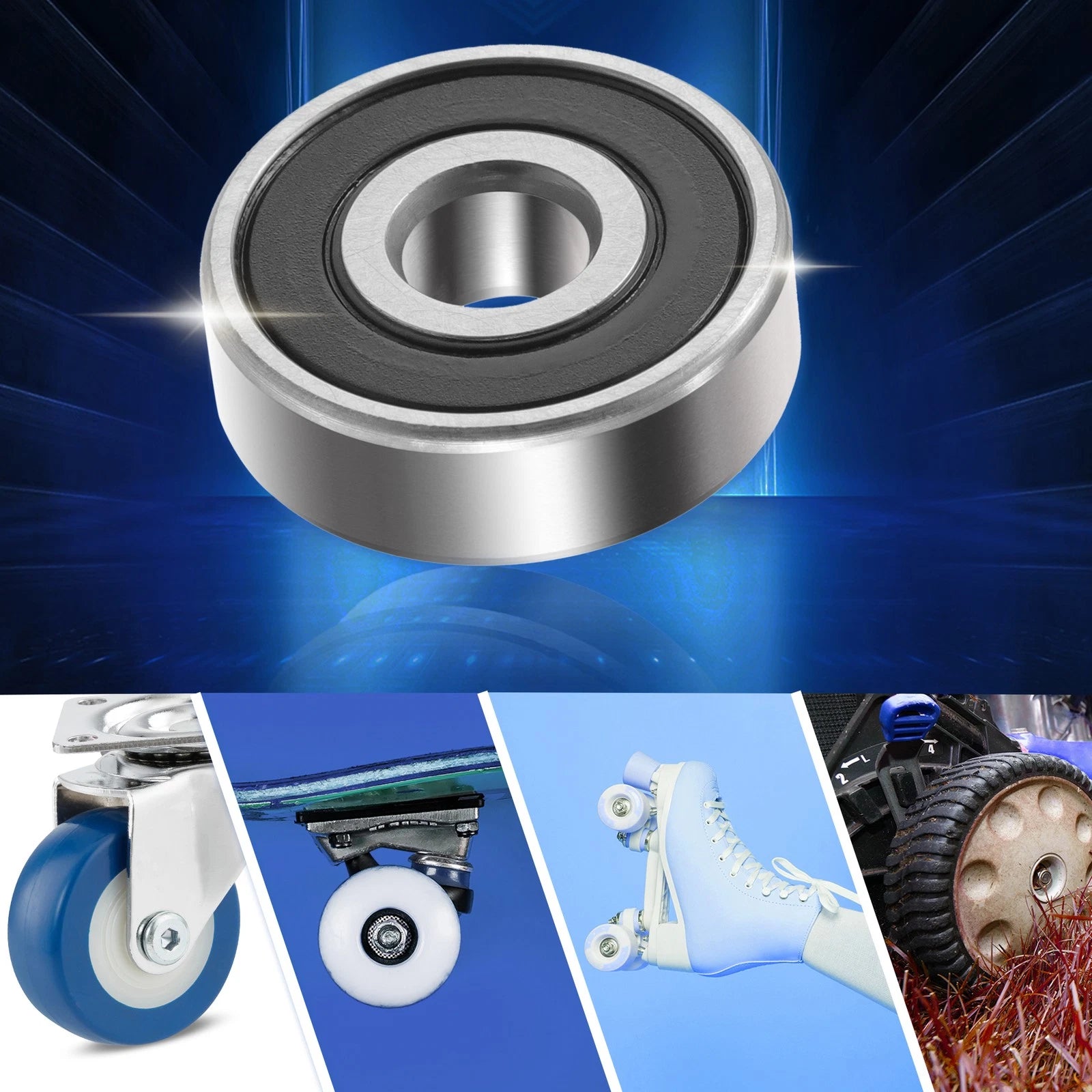 10 Pcs 6x19x6mm Double Rubber Seal Ball Bearings 626-2RS