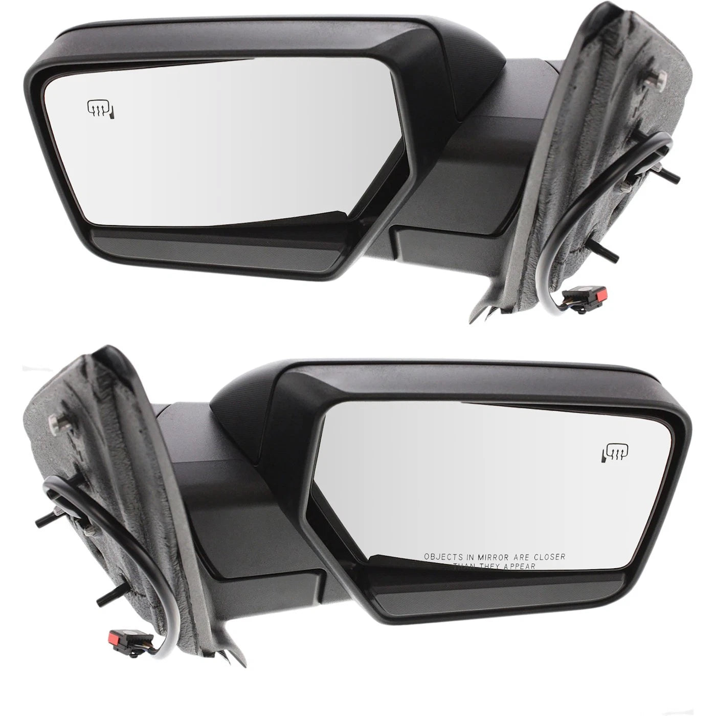 Set of 2 Heated Mirrors for Ford Expedition (2007–2017) with Puddle Light