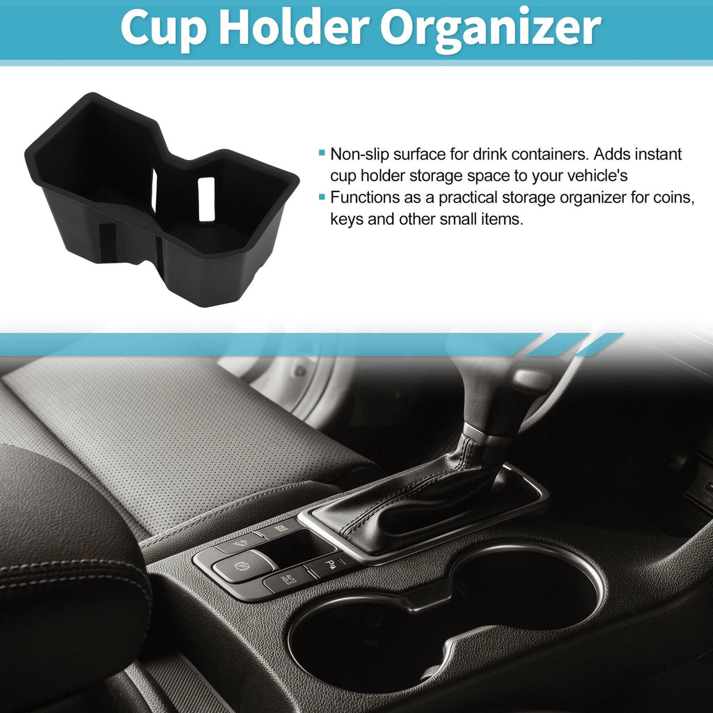 Center Console Cup Holder Organizer for Toyota Tundra (2022–2026) ABS Black